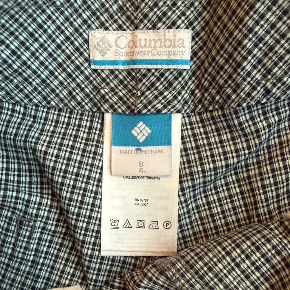 NWT Columbia Copper Ridge Plaid Outdoor Shorts - Size 8